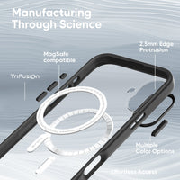 FLOLAB Surtect Tri-Fusion Magnetic for iPhone 16 Series Phone Case Surtect Black Clear